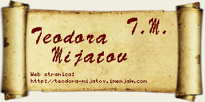 Teodora Mijatov vizit kartica